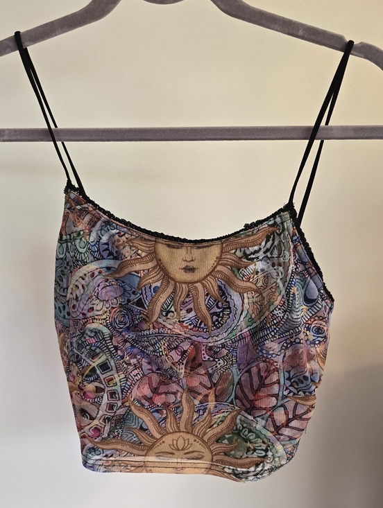 Urban Outfitters Tops - Urban Outfitters Sun Cropped Mesh Cami Tank Top